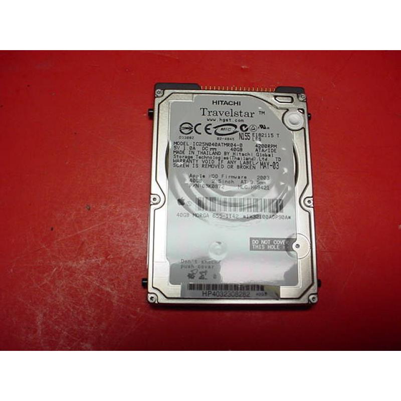 Hitachi Travelstar IC25N040ATMR04-0 40GB Hard Drive 9.5mm 2.5 inch HDD (08K0633)