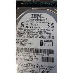 IBM Travelstar DARA-206000 Disk Drive 6GB ATA/IDE 4200RPM 5V 500mA