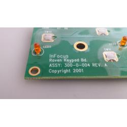 InFocus Raven Keypad Board 300-0-004 Assembly 510-1717-00 00 / 528-0124-00