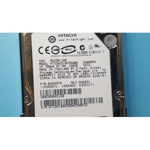 TOSHIBA HARD DRIVE 6022B0051003 HTS542516K9SA00 FOR SATELLITE A205-S5814 PSAF3U