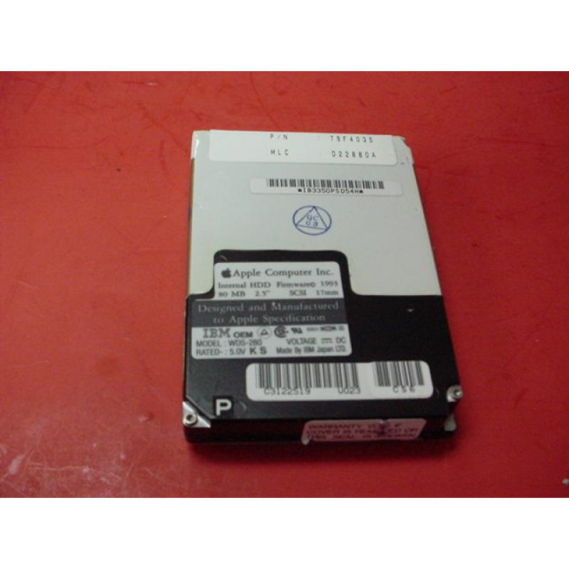 Macintosh Powerbook 145B Hard Drive 80MB PN: WDS-280 79F4035