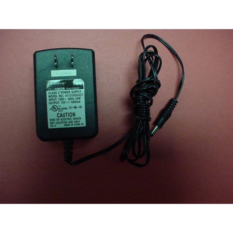 LINKSYS 411210OO3CT AC ADAPTER 12VDC 1A -(+) 2x5.5mm Used 120VAC
