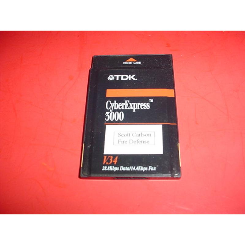 CYBEREXPRESS 3000 28.8 V.34 PCMCIA PN: TDK DF3000