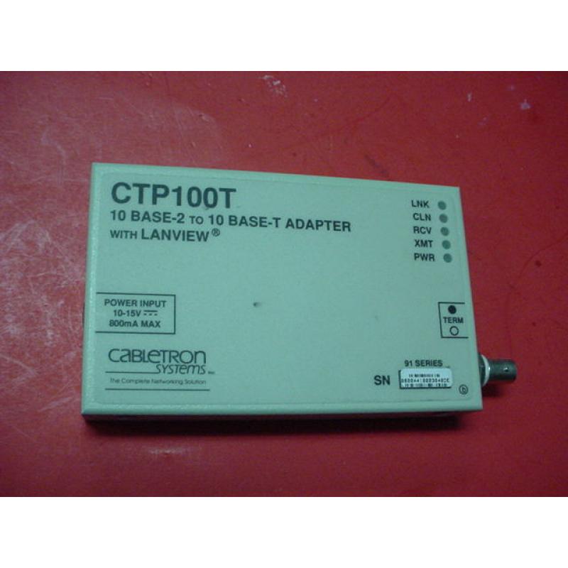 Power Supply CABLETRON 10 BASE-2 TO 10 BASE-T ADAPTER PN: CTP100T