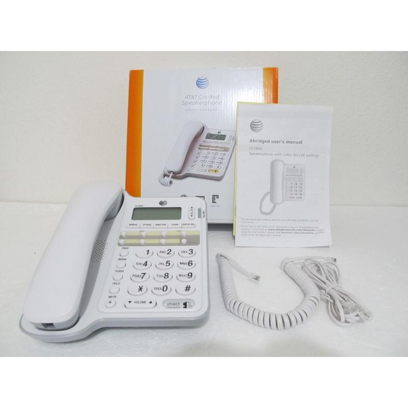AT&T CL2909 Corded Phone with Speakerphone - White