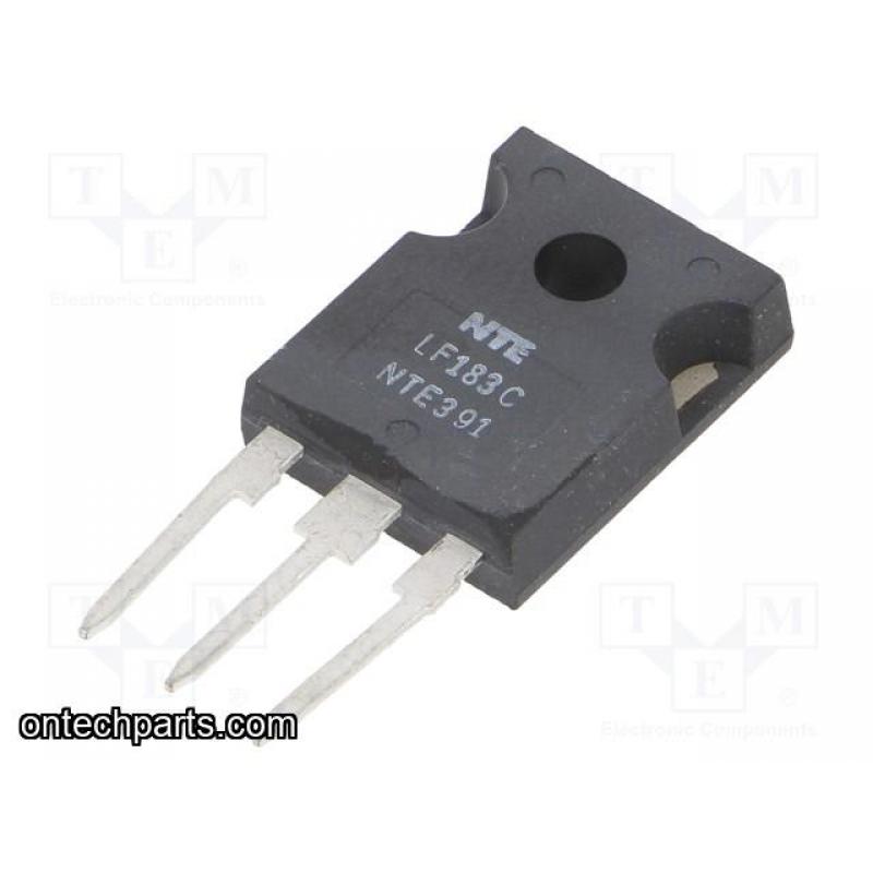 NTE391 -  Bipolar (BJT) Single Transistor, PNP, 100 V, 3 MHz, 80 W, -10 A, 40 hFE