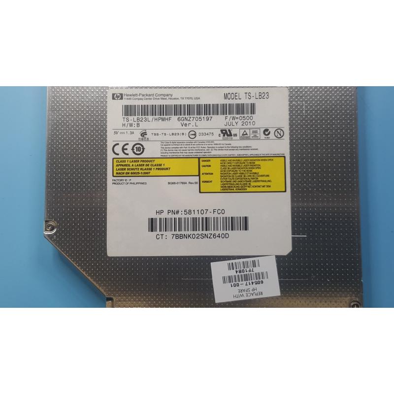HP CD/BLUE RAY DISC MODEL TS-LB23 HP-605417-001 FOR PAVILION DV7-4807CL