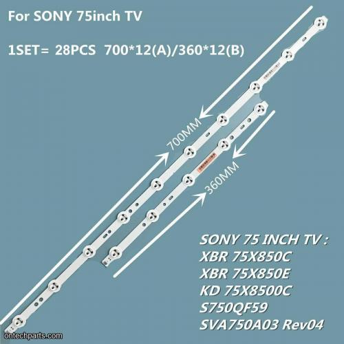 Sony LED set TV XBR75X850C XBR75X850E KD75X8500C S750QF59 SVA750A03