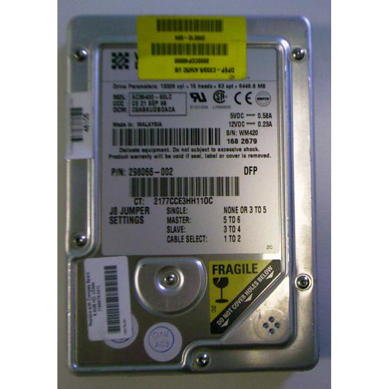 Compaq 298066-002 COMPAQ 6.4GB 5400RPM IDE HARD DRIVE 298066-002